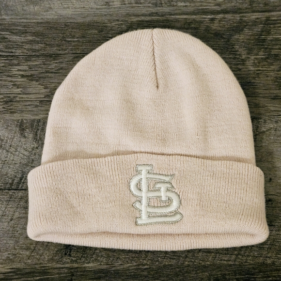 St. Louis Cardinals, Genuine Merchandise Light Pink Beanie with Embroidered Logo - Picture 1 of 5